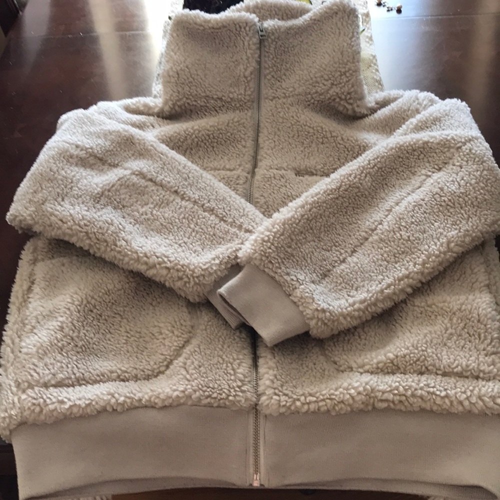 Aritzia zip up teddy jacket